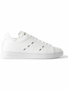 Kiton - Embroidered Full-Grain Leather Sneakers - White