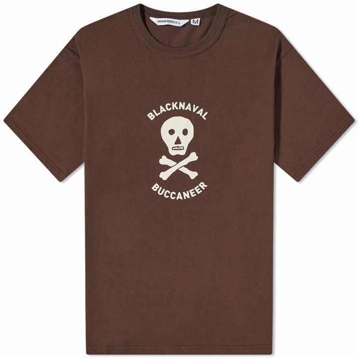 Photo: Uniform Bridge Men's Black Naval T-Shirt in Brown