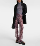 Dries Van Noten Pachas printed silk straight pants