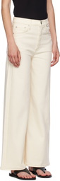 rag & bone Off-White Sofie Ankle Wide-Leg Jeans