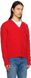 AMI Paris Red Ami de Cœur Cardigan