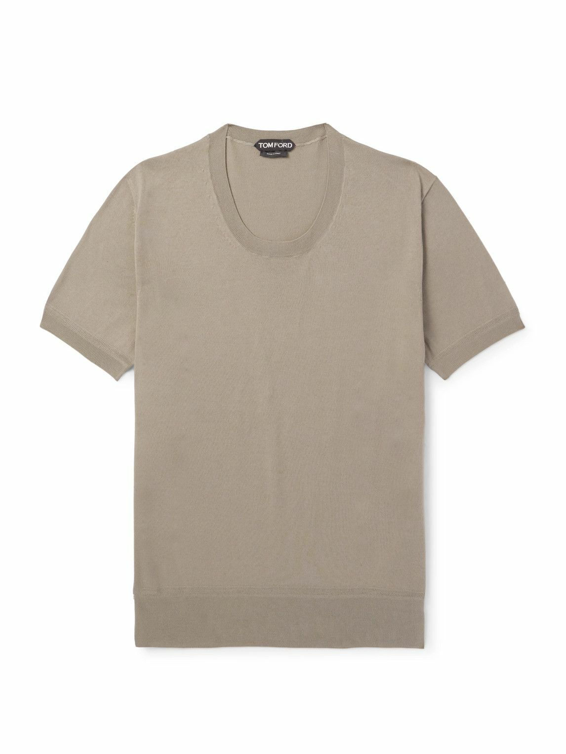 Tシャツ・カットソー TOM FORD GREY COTTON T-SHIRT COTTON CREWNECK T-SHIRT | Tom Ford Fashion