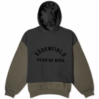 Fear of God ESSENTIALS Men's Spring Fleece Hoodie in Ink/Jet Black