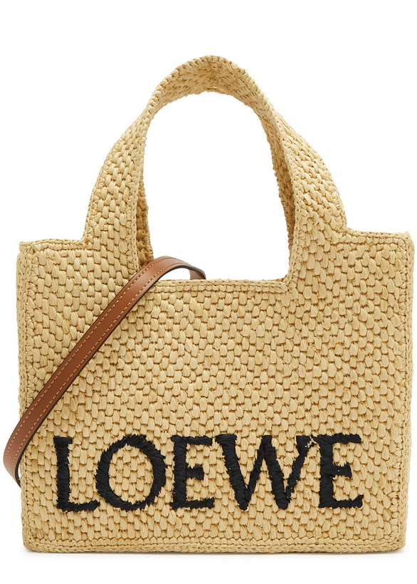 Photo: Loewe Small Logo Raffia Tote - Natural - One Size