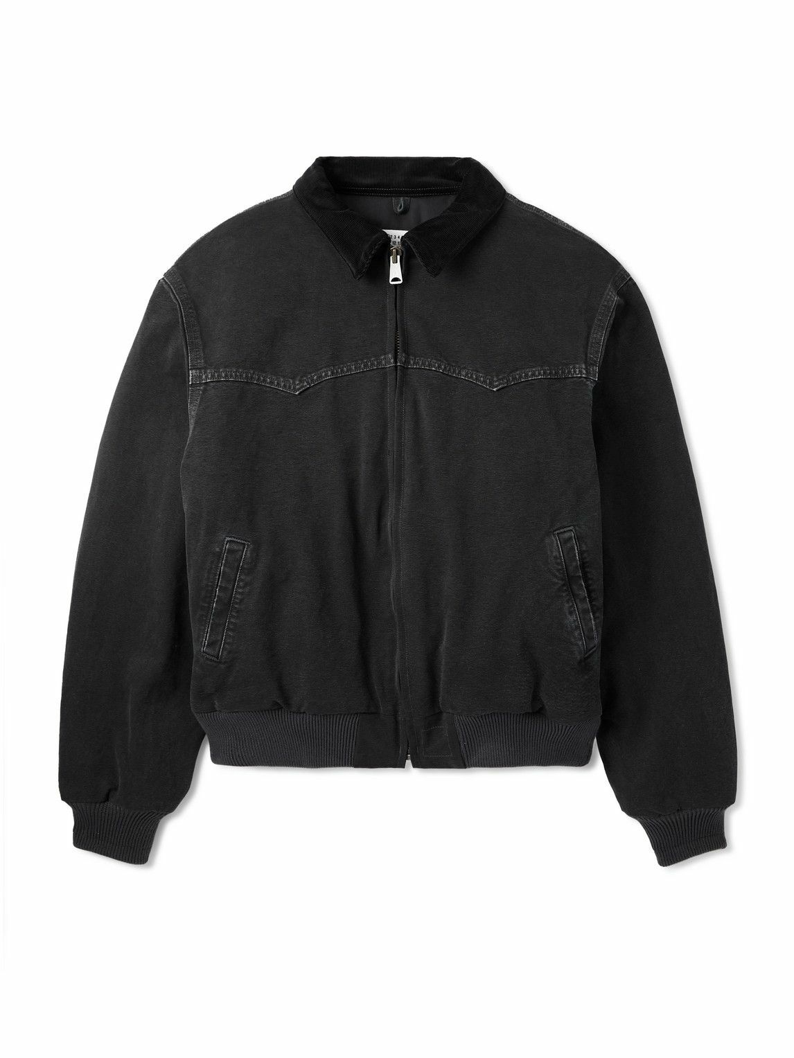 Maison Margiela - Velvet-Trimmed Padded Cotton-Canvas Jacket