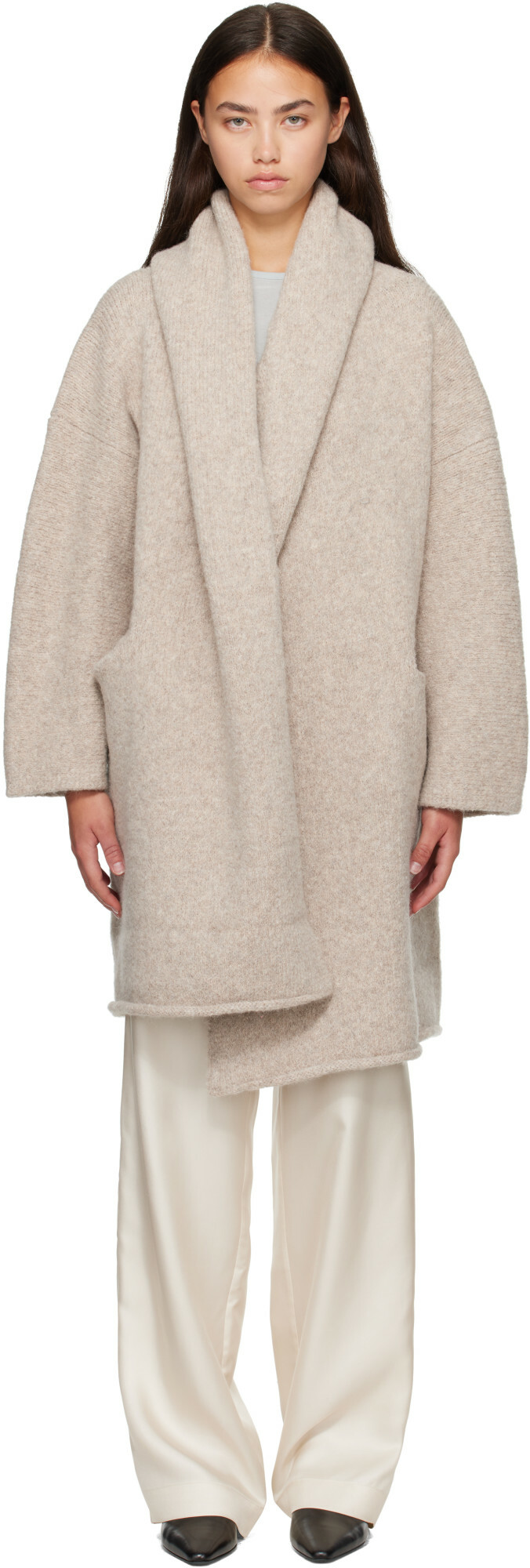 Lauren Manoogian Off-White Capote Coat
