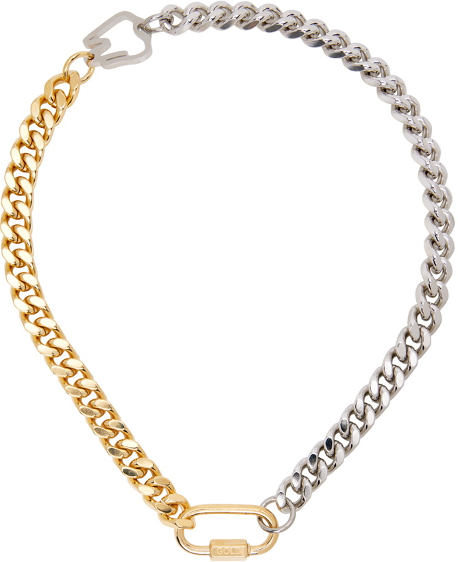 Photo: IN GOLD WE TRUST PARIS Silver & Gold Curb Chain Necklace