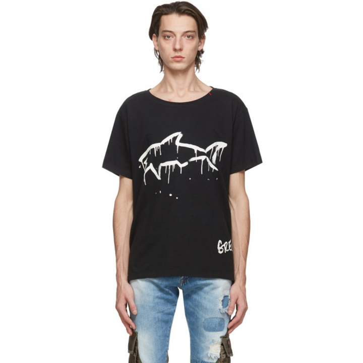 Photo: Greg Lauren Black Paul and Shark Edition Drip Shark T-Shirt