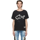 Greg Lauren Black Paul and Shark Edition Drip Shark T-Shirt