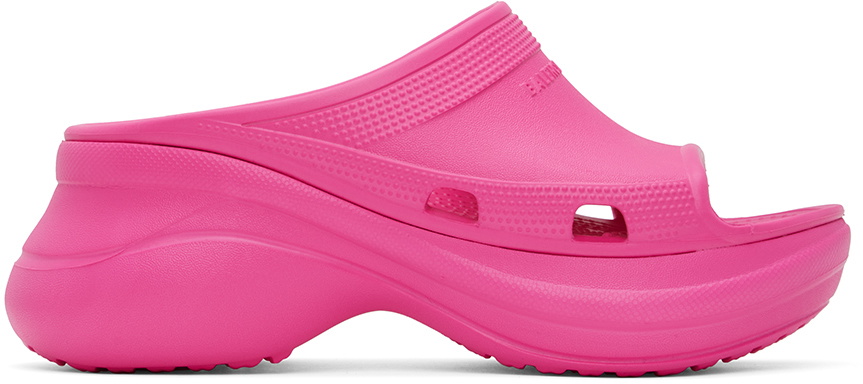 Balenciaga Pink Crocs Edition Pool Slides Balenciaga