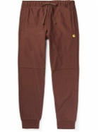 Carhartt WIP - American Script Tapered Cotton-Blend Jersey Sweatpants - Brown