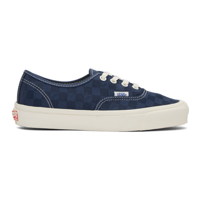 Photo: Vans Navy Checkerboard OG Authentic LX Sneakers
