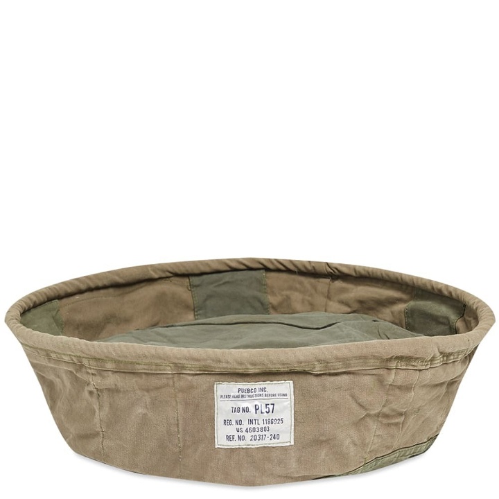 Photo: Puebco Large Vintage Tent Fabric Pet Bed in Green