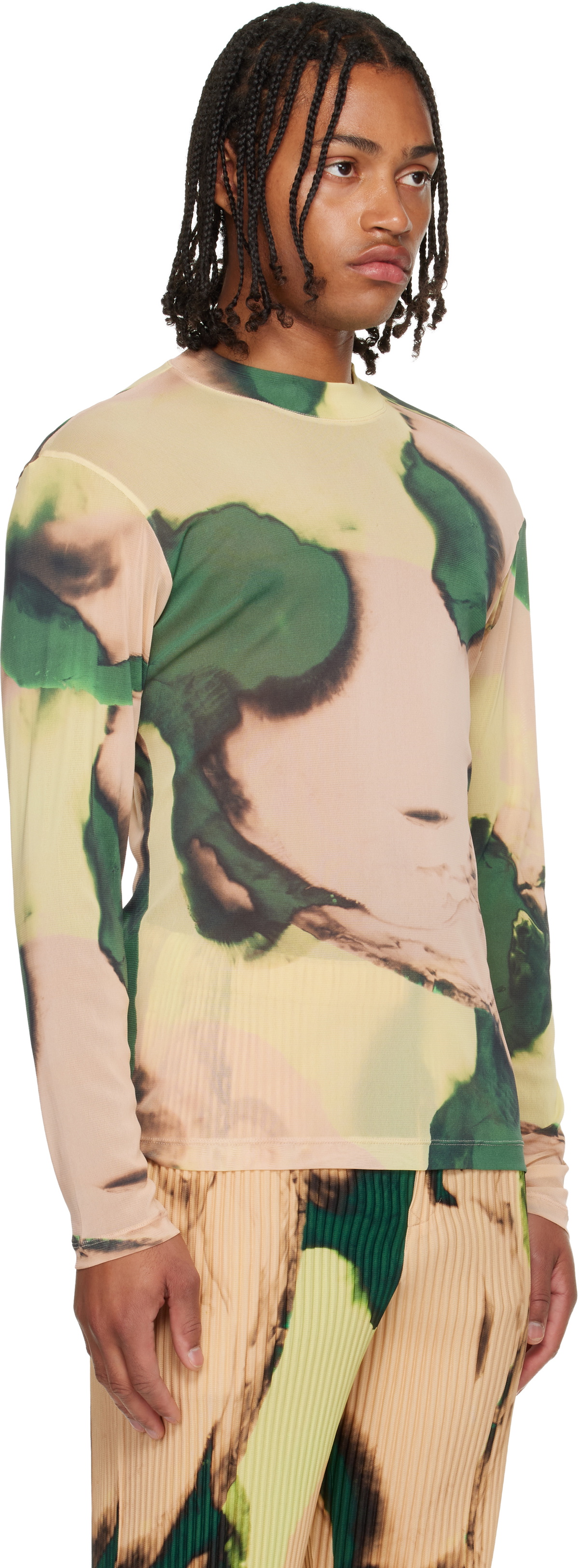 HOMME PLISSÉ ISSEY MIYAKE Multicolor Agate Sheer T-shirt Homme