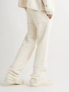 Bottega Veneta - Straight-Leg Cotton-Blend Terry Jacquard Trousers - Neutrals