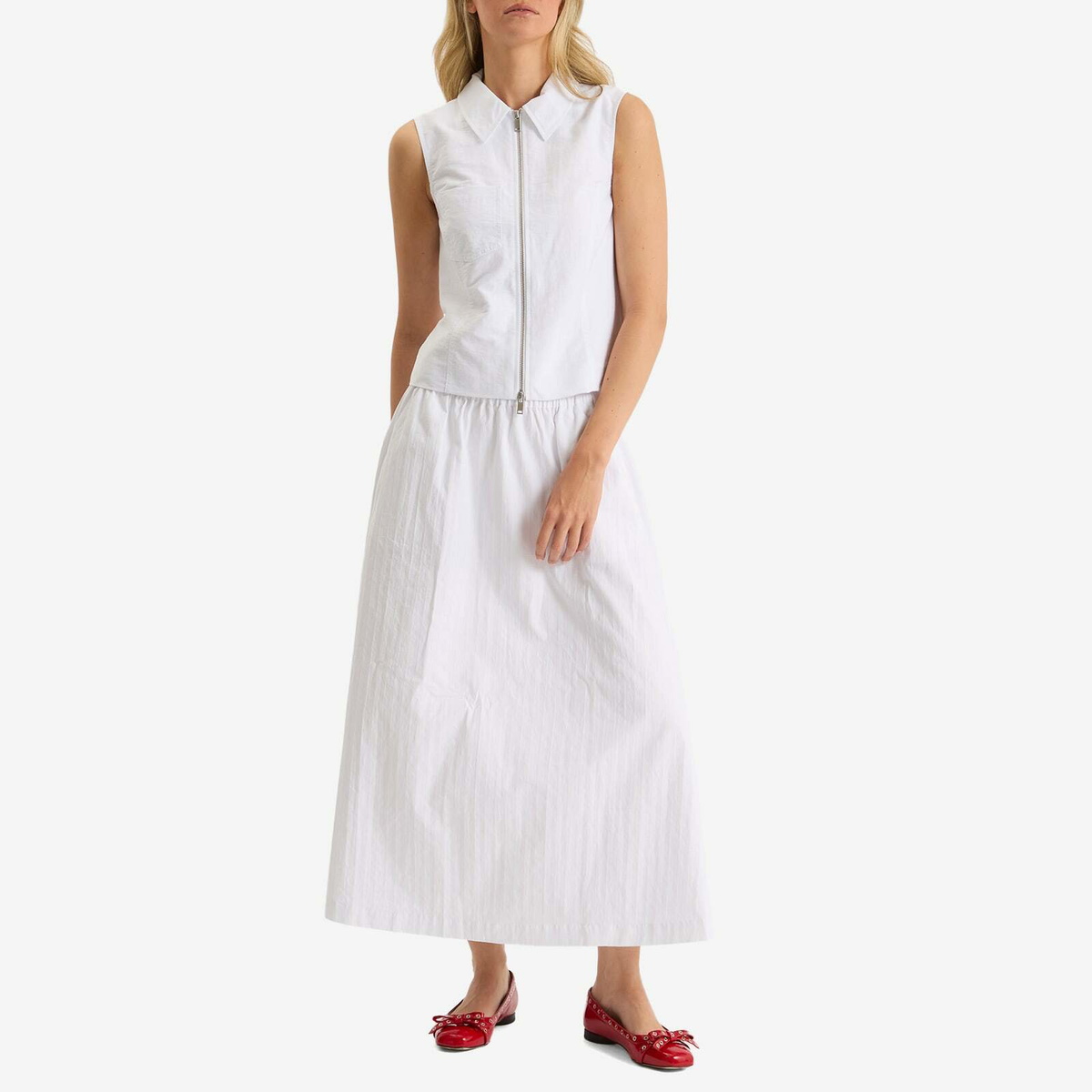 Samsøe Samsøe Women's Satina Midi Skirt in White