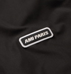 AMI - Logo-Detailed Tech-Jersey Jacket - Men - Black