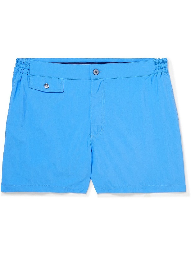 Photo: Incotex - Slim-Fit Mid-Length Swim Shorts - Blue