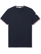 Moncler - Stretch-Cotton Jersey T-Shirt - Blue