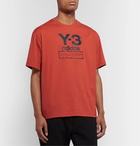 Y-3 - Logo-Print Cotton-Jersey T-Shirt - Orange