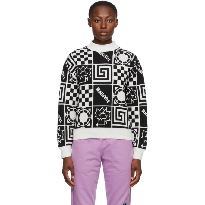 Rassvet Black and White Wool Jacquard Sweater Rassvet