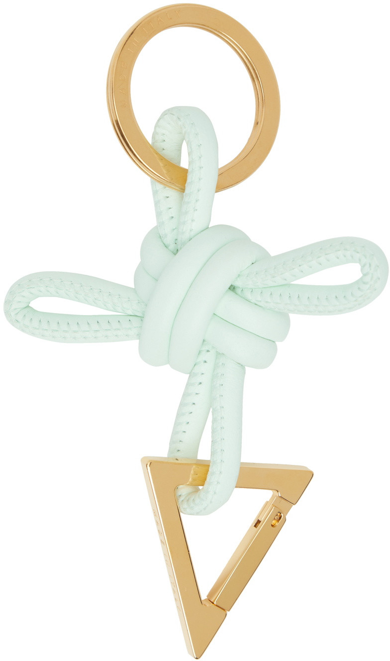 小物 BOTTEGAVENETA Triangle Key Ring green Bottega Veneta Green Triangle Key Ring Bottega Veneta