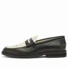 Duke + Dexter Men's Wilde Cherry Penny Loafer in Black/White
