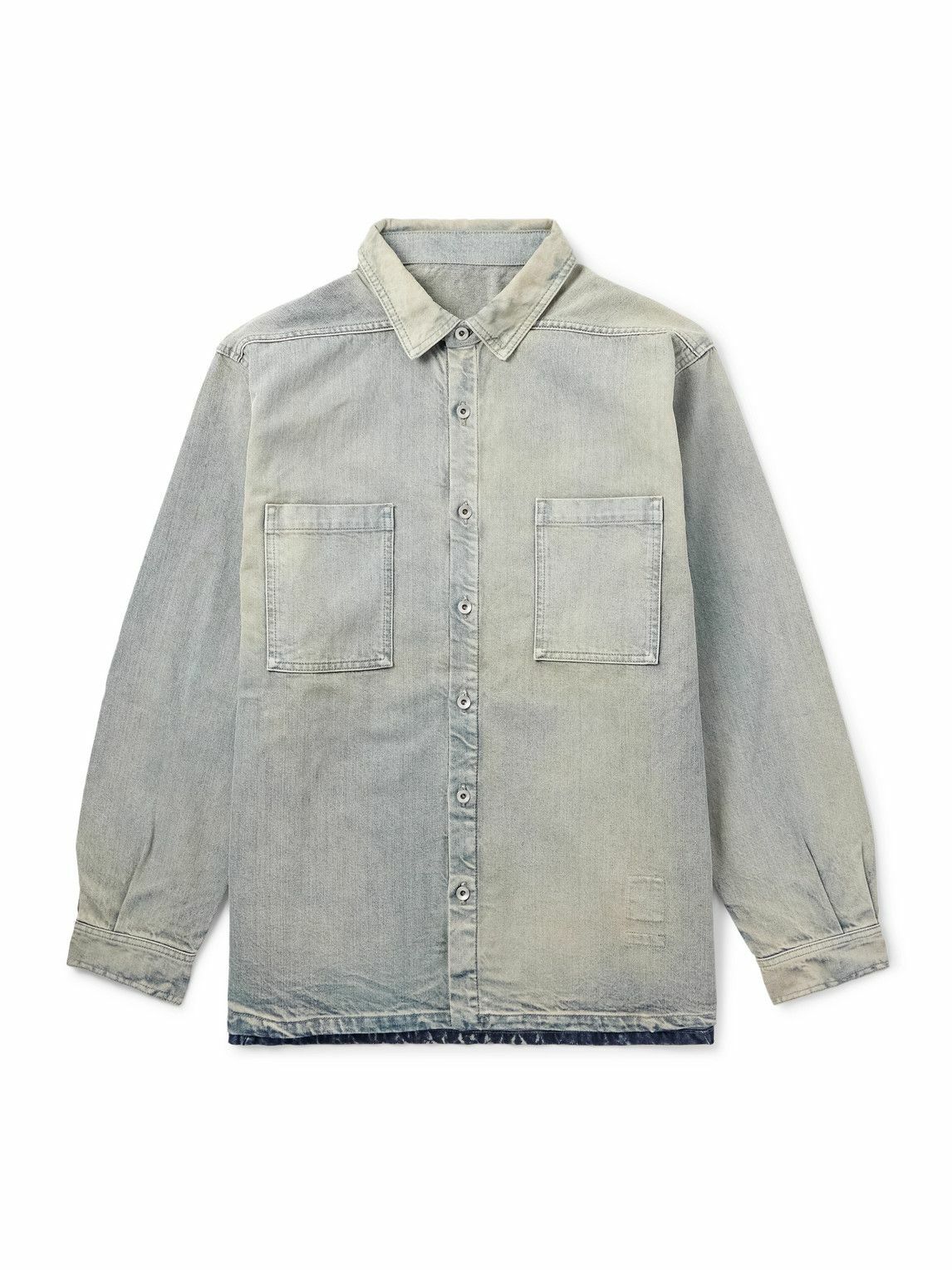 Rick Owens DRKSHDW Blue Cropped Denim Jacket Rick Owens Drkshdw