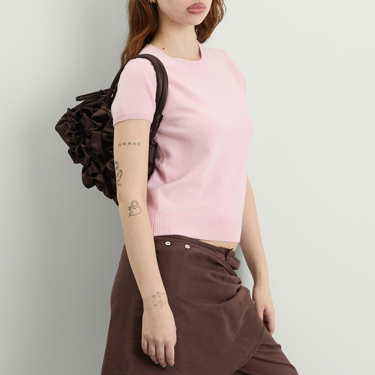 Damson Madder Women's Frilly Alani Bag Presented by END. in Coffee 