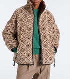 Tory Burch T Monogram printed teddy jacket