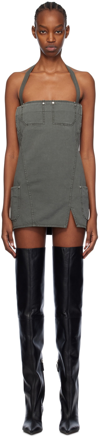 Dion Lee Gray Apron Minidress Dion Lee