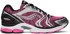 Saucony Pink & Silver ProGrid Triumph 4 Sneakers