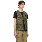 Belstaff Green and Brown Camo Castmaster Gilet