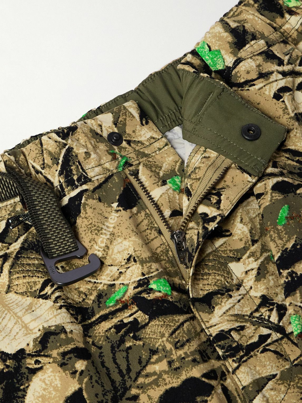 Nike - ACG Smith Summit Straight-Leg Convertible Camouflage-Print Belted Canvas Cargo Trousers - Green
