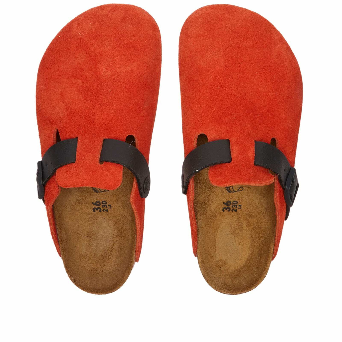 Birkenstock Boston in Tomato/Black