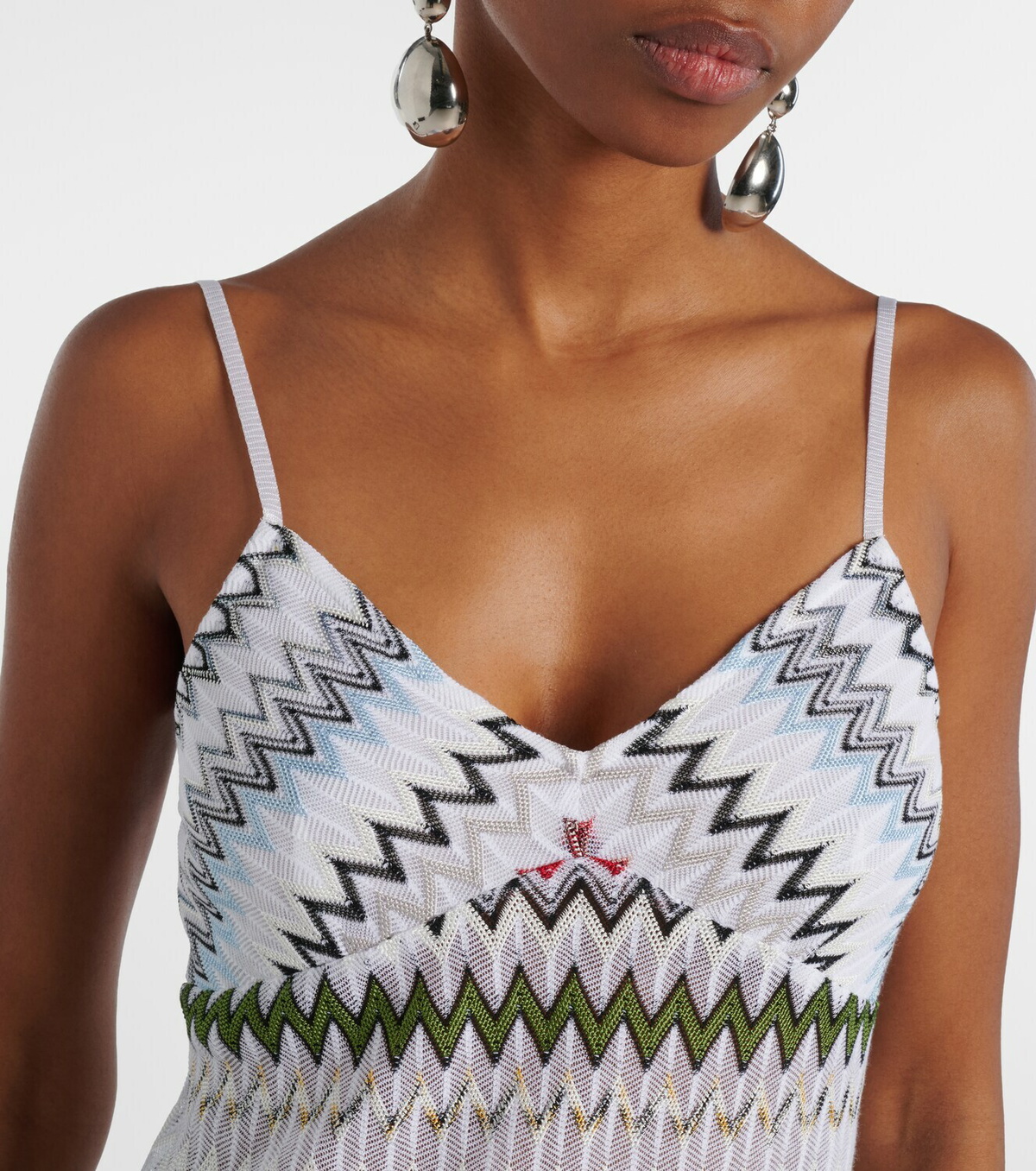 Missoni Chevron lamé tank top