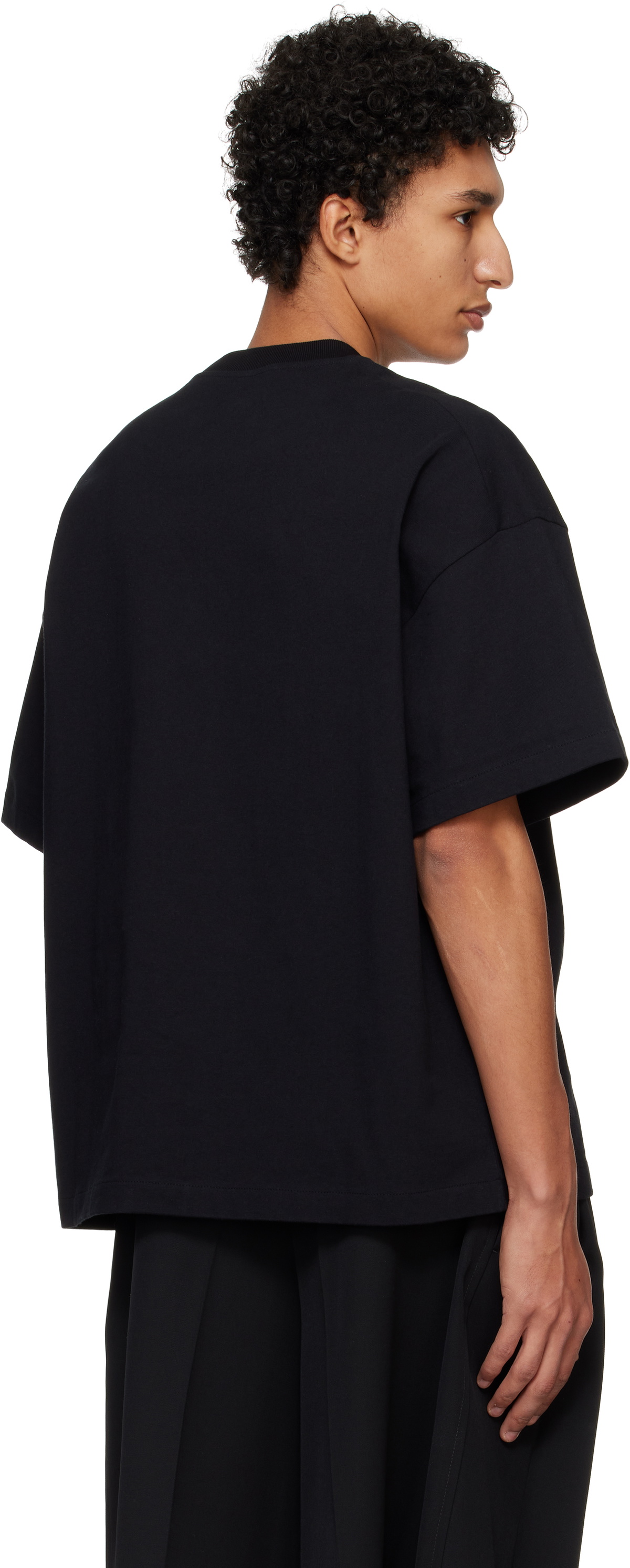 Jil Sander Black Printed-Logo T-shirt Jil Sander
