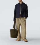 Loewe Leather-trimmed denim jacket