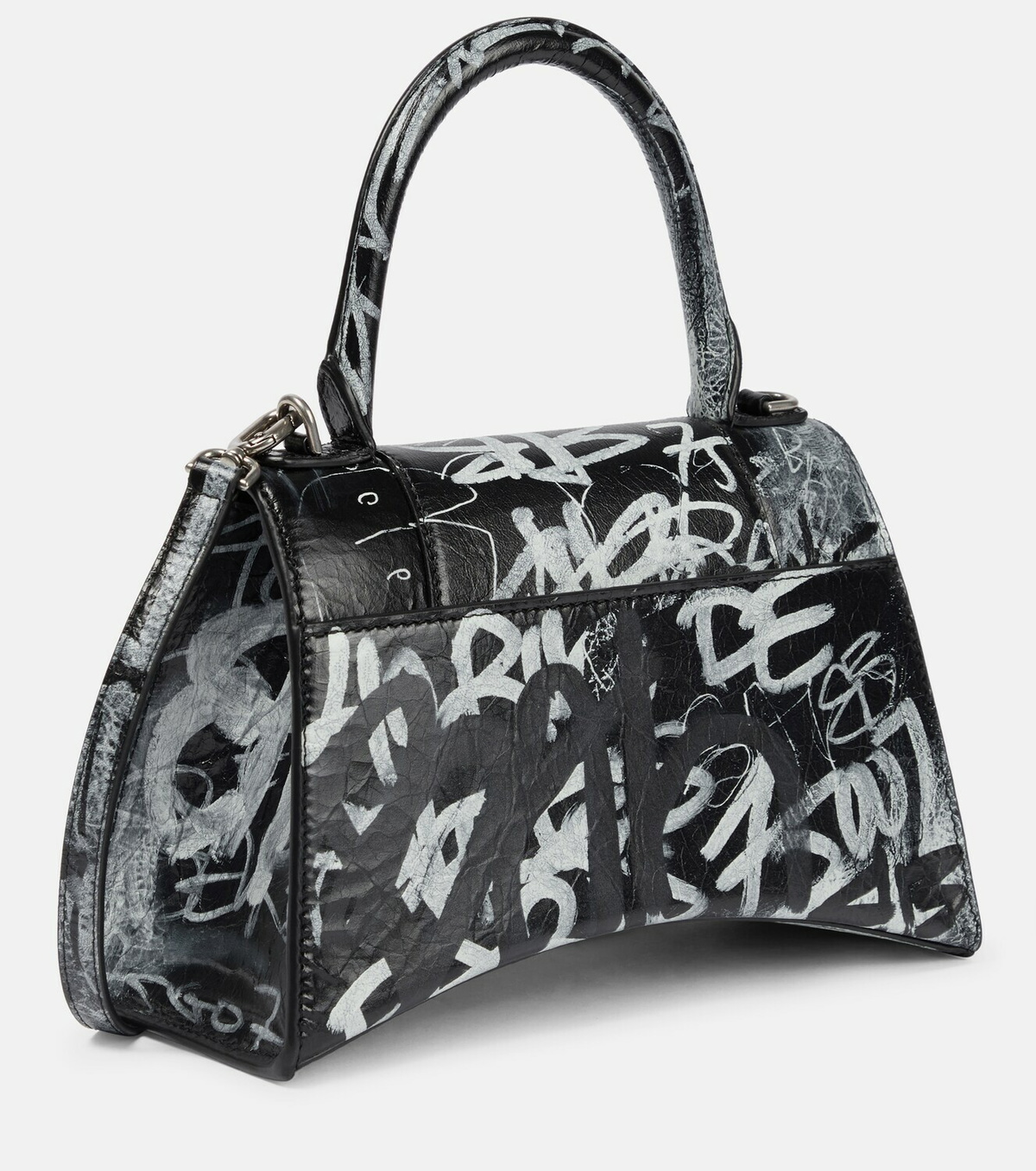 Balenciaga - Hourglass Small printed leather shoulder bag