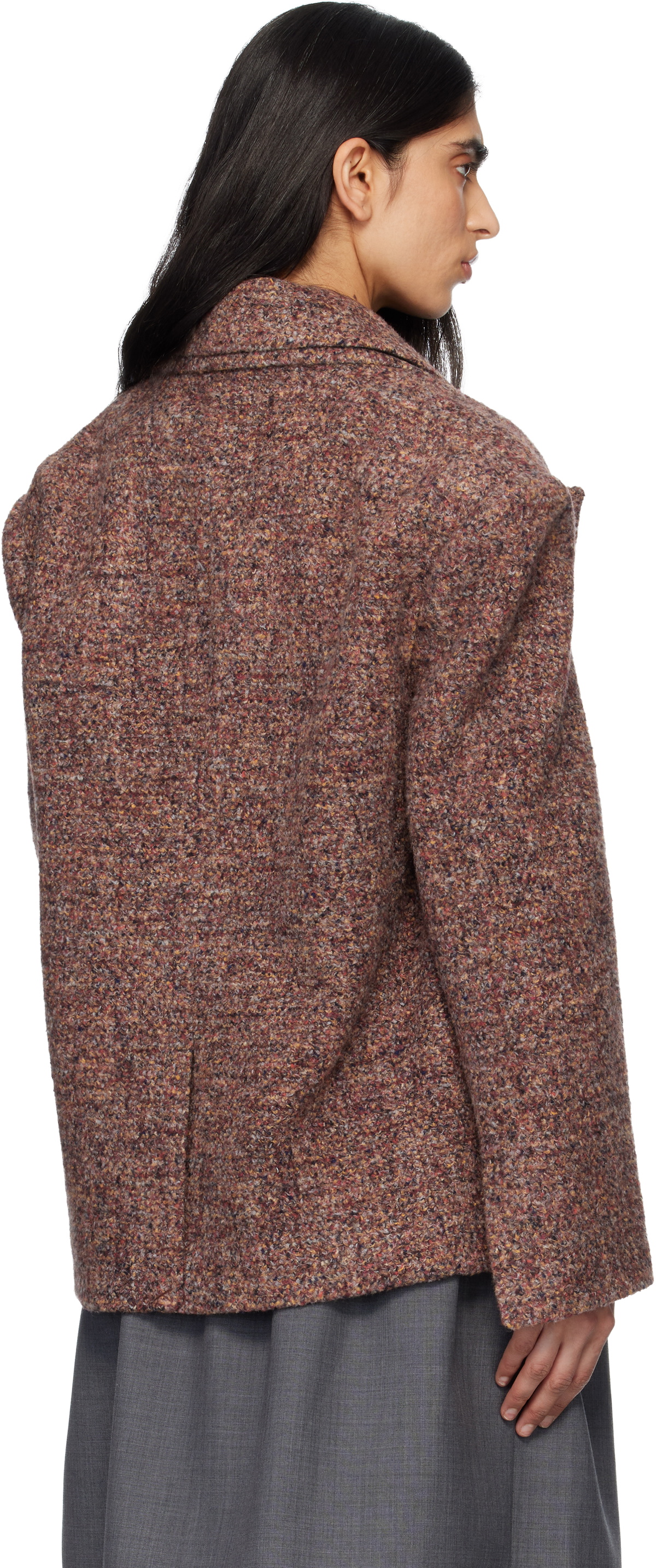 SHUSHU/TONG Multicolor Peak Lapel Oversized Blazer