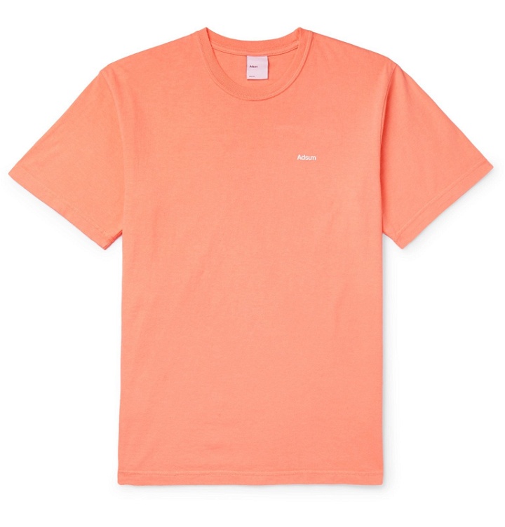 Photo: Adsum - Logo-Print Cotton-Jersey T-Shirt - Orange
