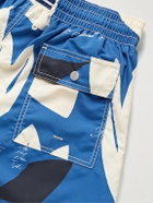 Atalaye - Itzala Short-Length Printed Recycled Swim Shorts - Blue