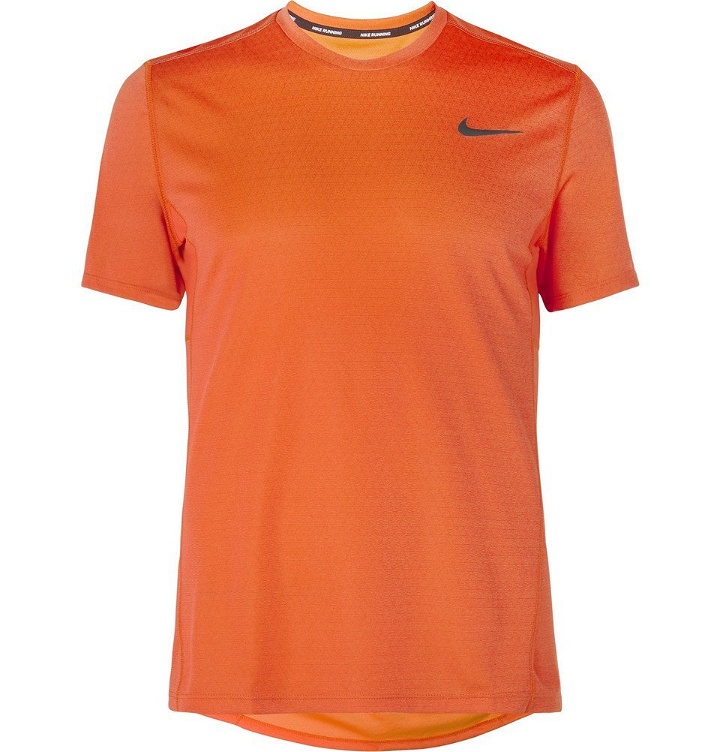 Photo: Nike Running - Miler Logo-Print Dri-FIT Running T-Shirt - Men - Orange
