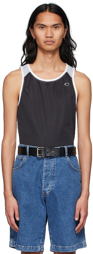 Photo: Commission SSENSE Exclusive Black Polyester Tank Top