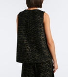La DoubleJ La Scala embellished bouclé Lurex® top