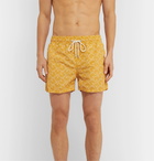 Atalaye - Caritza Short-Length Printed Swim Shorts - Yellow