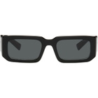 Prada Eyewear Black Square Acetate Chunky Sunglasses