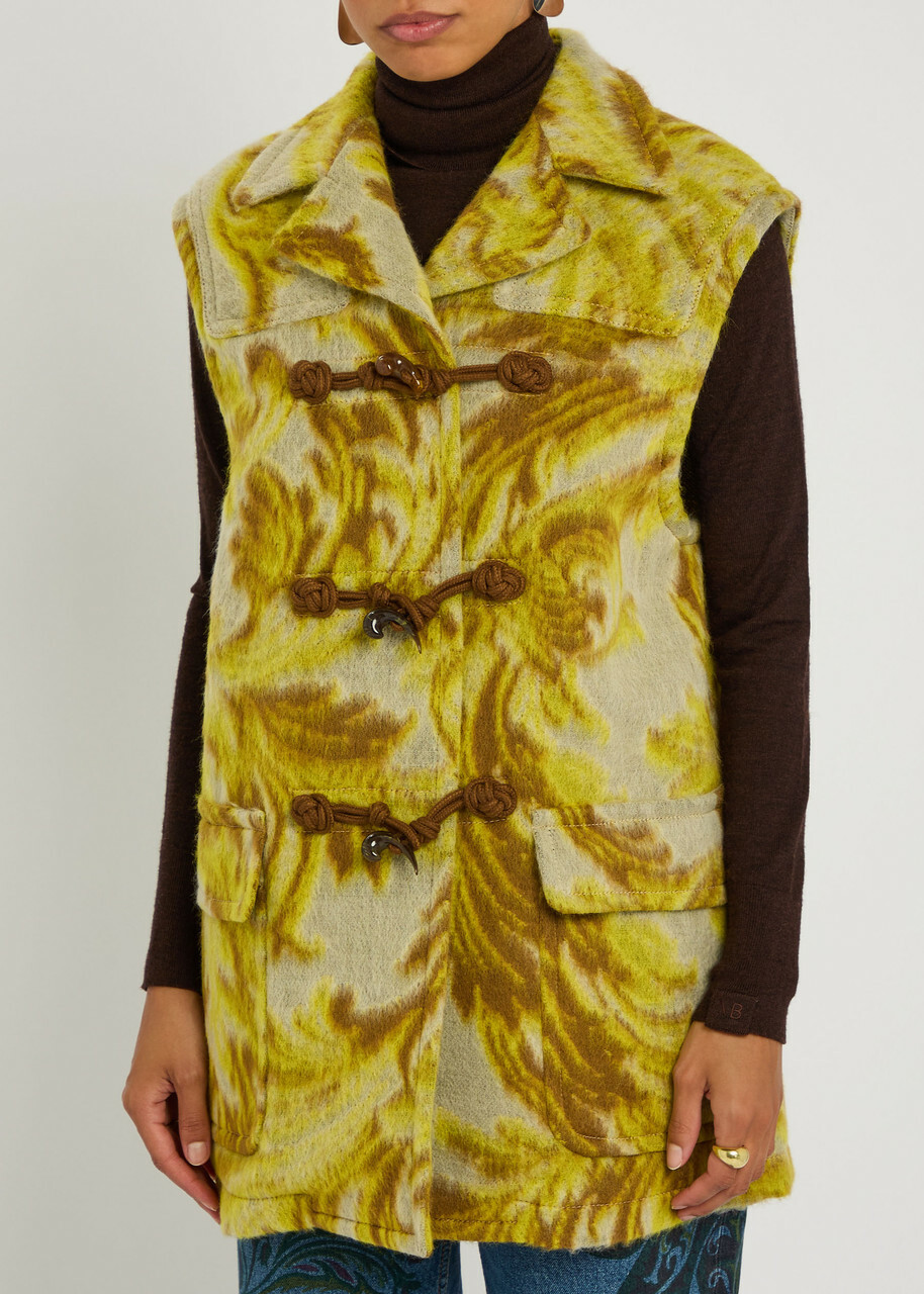 Etro Jacquard Wool-blend Gilet Multi Print
