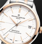 Baume & Mercier - Clifton Baumatic Automatic Chronograph 40mm Stainless Steel and 18-Karat Rose Gold-Capped Watch, Ref. No. M0A10458 - Silver