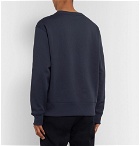 Acne Studios - Appliquéd Fleece-Back Cotton-Jersey Sweatshirt - Navy